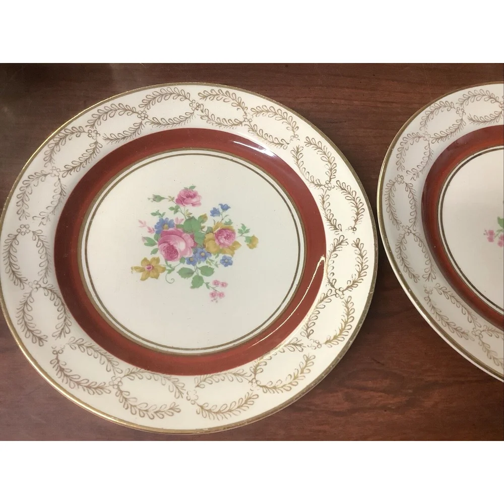 VINTAGE HOMER LAUGHLIN EGGSHELL NAUTILUS C46N5 FLORAL Desert Plate 6”
